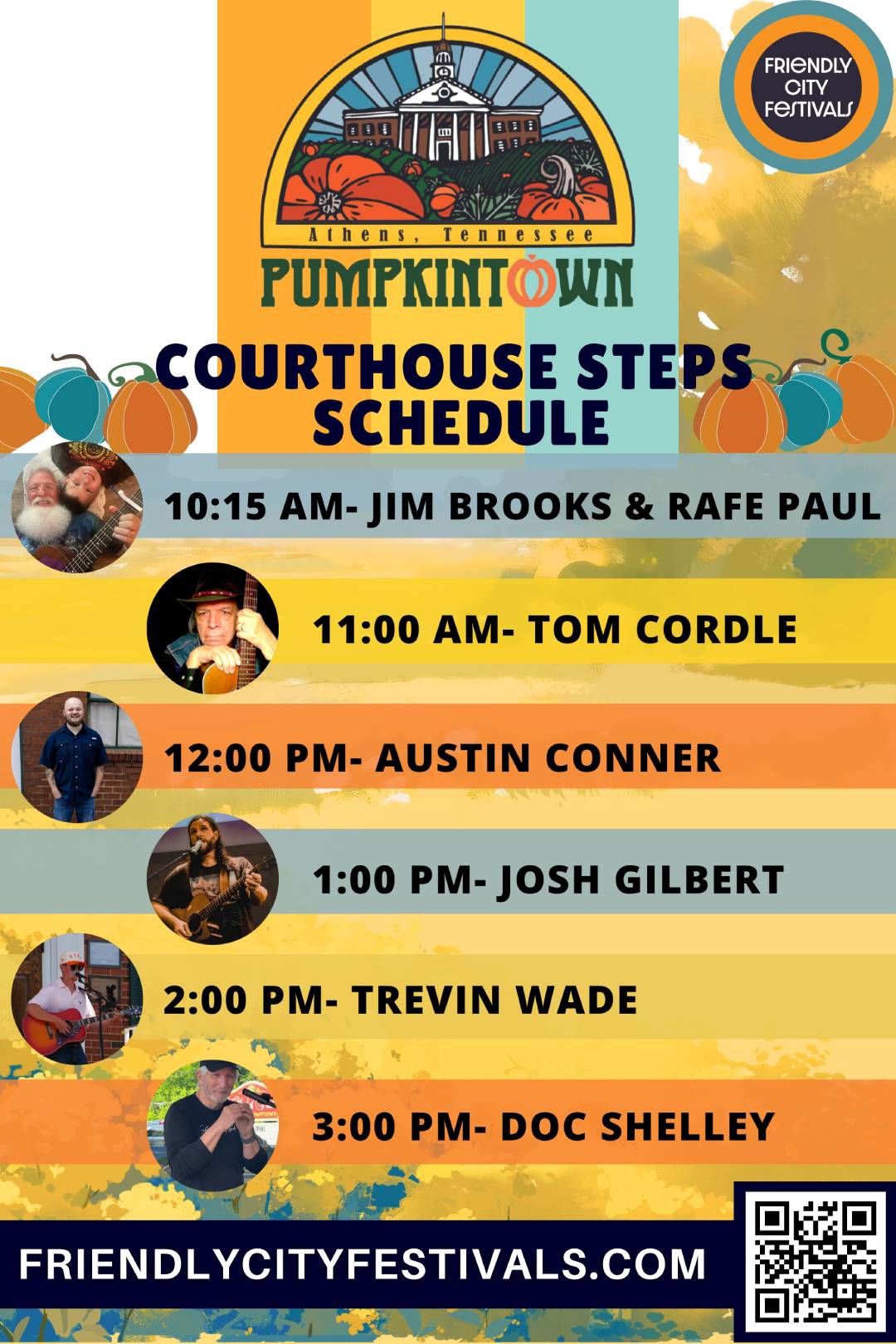 Courthouse Steps Stage Entertainment at 2026 Pumpkintown -Friendly City Festivals Historical Athens, TN