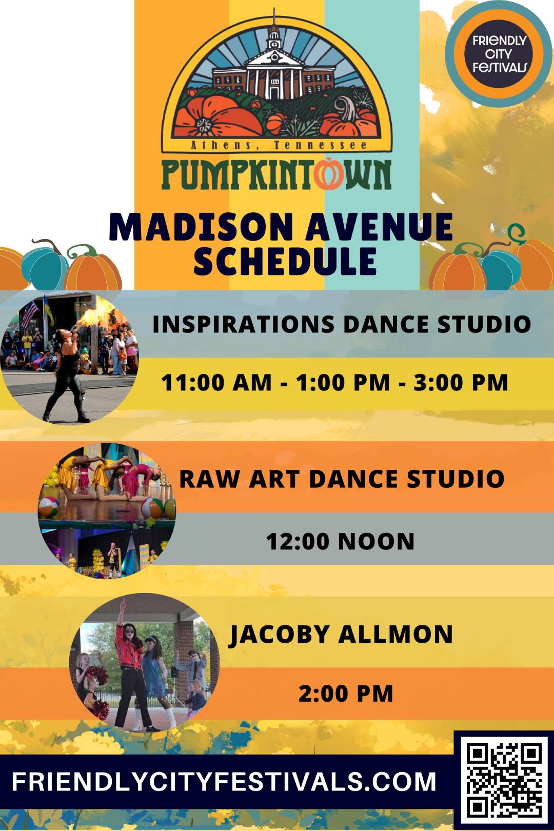 Madison Avenue Stage Entertainment at 2026 Pumpkintown -Friendly City Festivals Historical Athens, TN